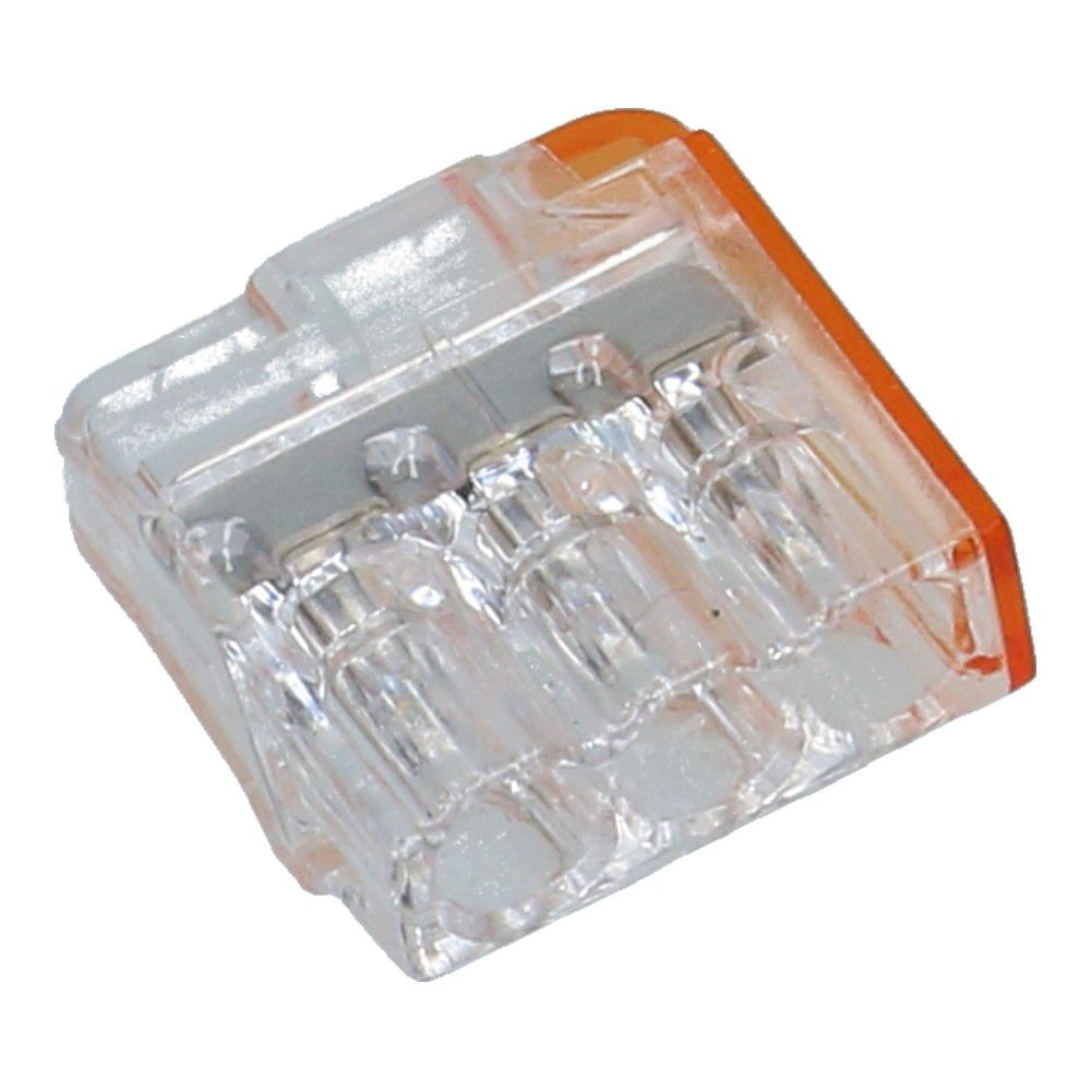 Lasklem 3 voudig 0.5-2.5mm² voor massief draad - 50 stuks