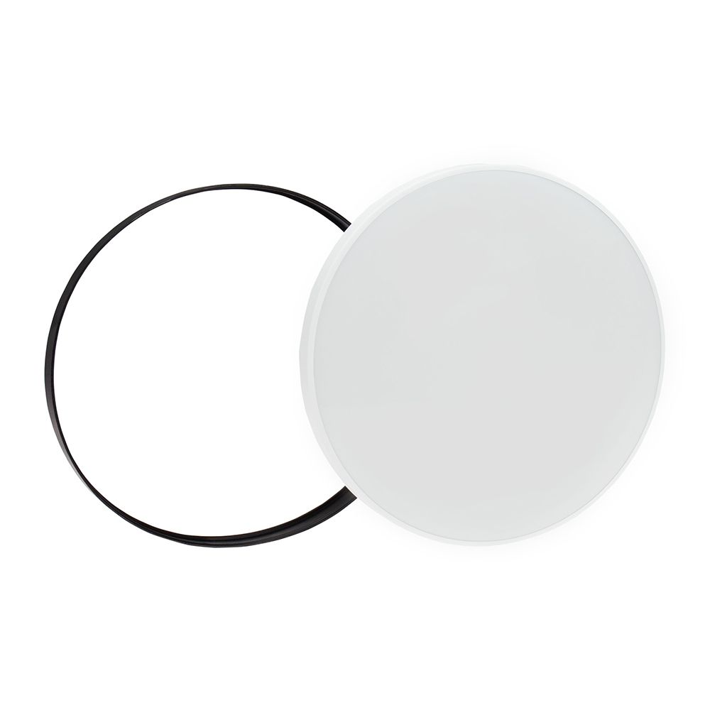 LED plafondlamp IP54 24W 2800lm 4000K met sensor incl. zwarte omranding 320mm