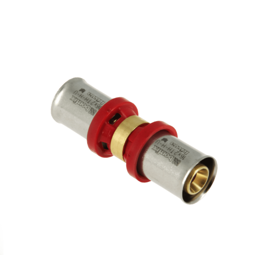 BONFIX Alu-pers rechte koppeling 16 x 16 mm