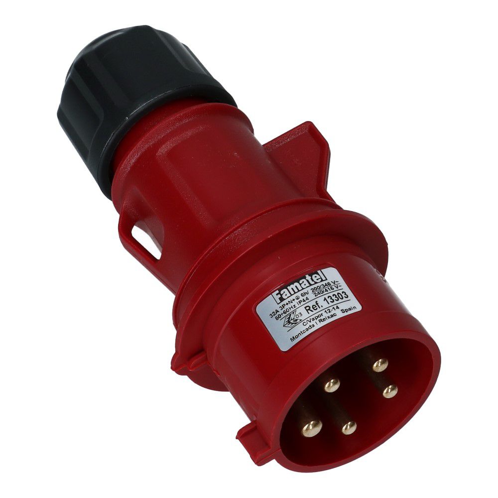 CEE male 5 polig 6H 32A IP44 stekker 380-415VAC