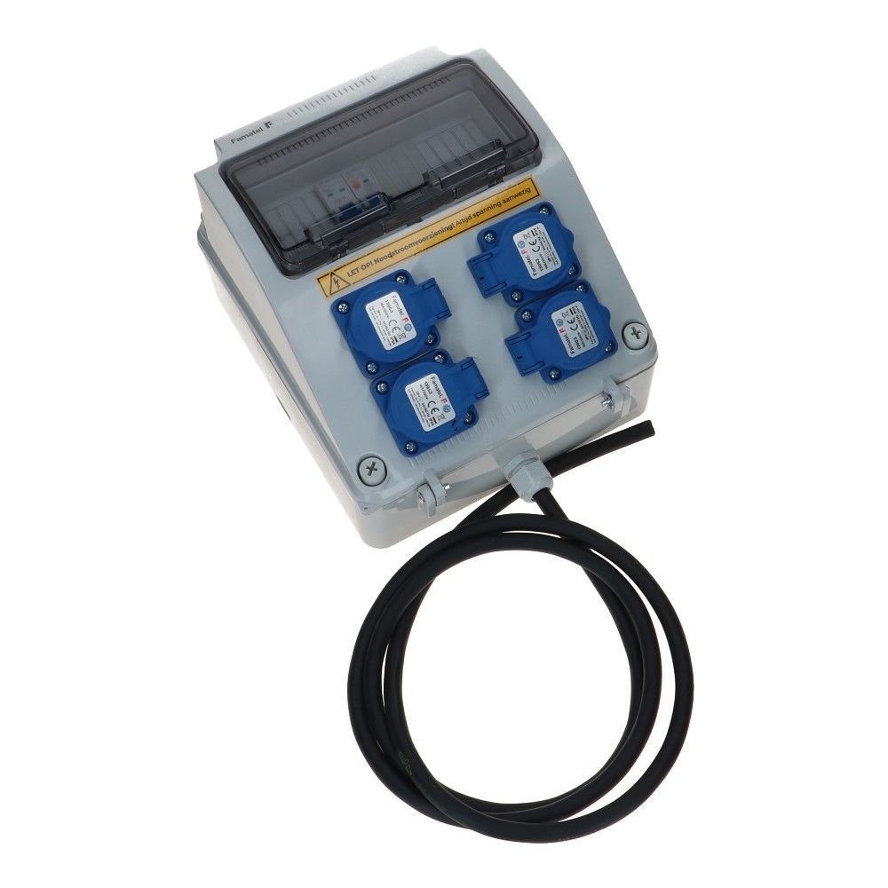 Noodstroom verdeelunit 1 fase IP54 2 meter