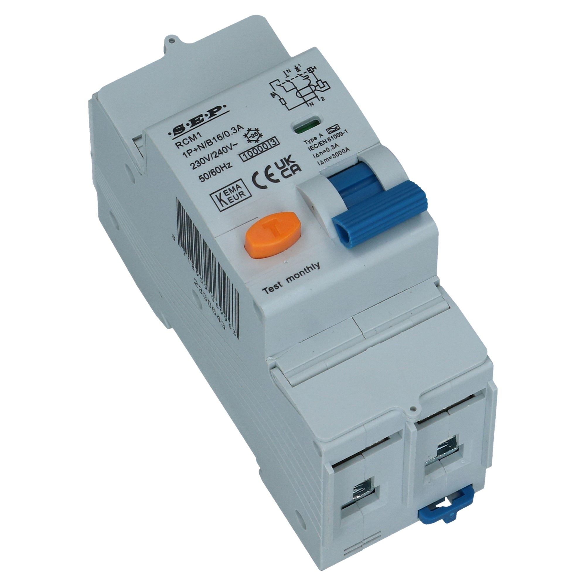 Aardlekautomaat B 50A 1 polig + nul 300mA 10kA RCM1