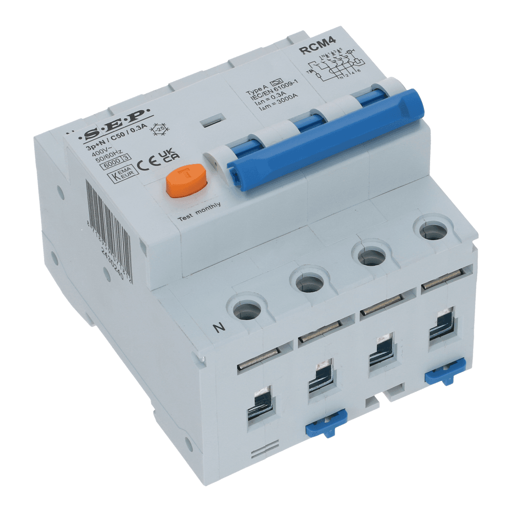 Aardlekautomaat C 50A 3 polig + nul 300mA 6kA (81mm)