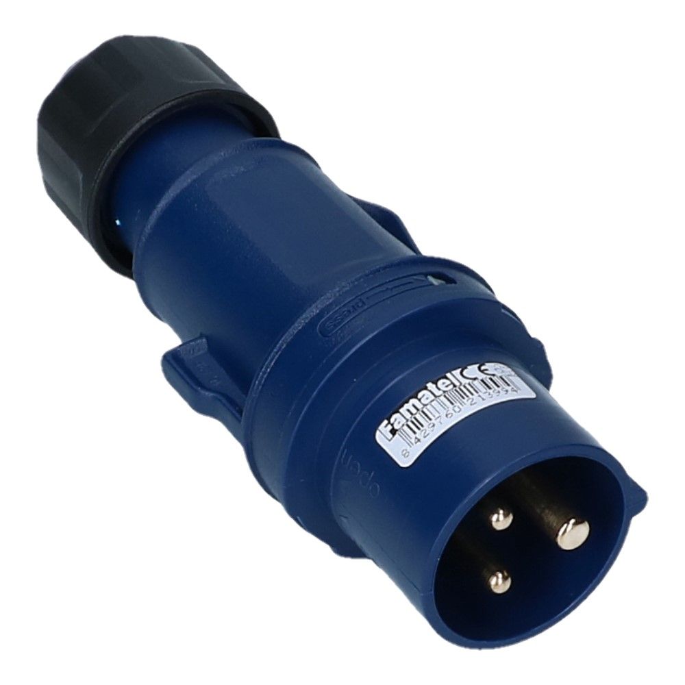 CEE male 3 polig 6H 16A IP44 stekker 220-240VAC