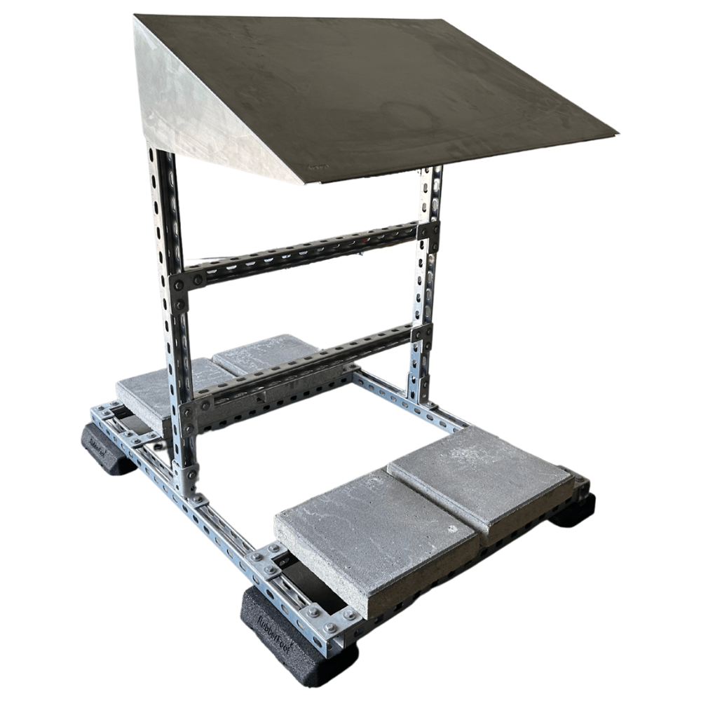 Trayco Mini PV Shelter staand model BxHxD=800x1000x1100mm inclusief afdak Ultra Galva