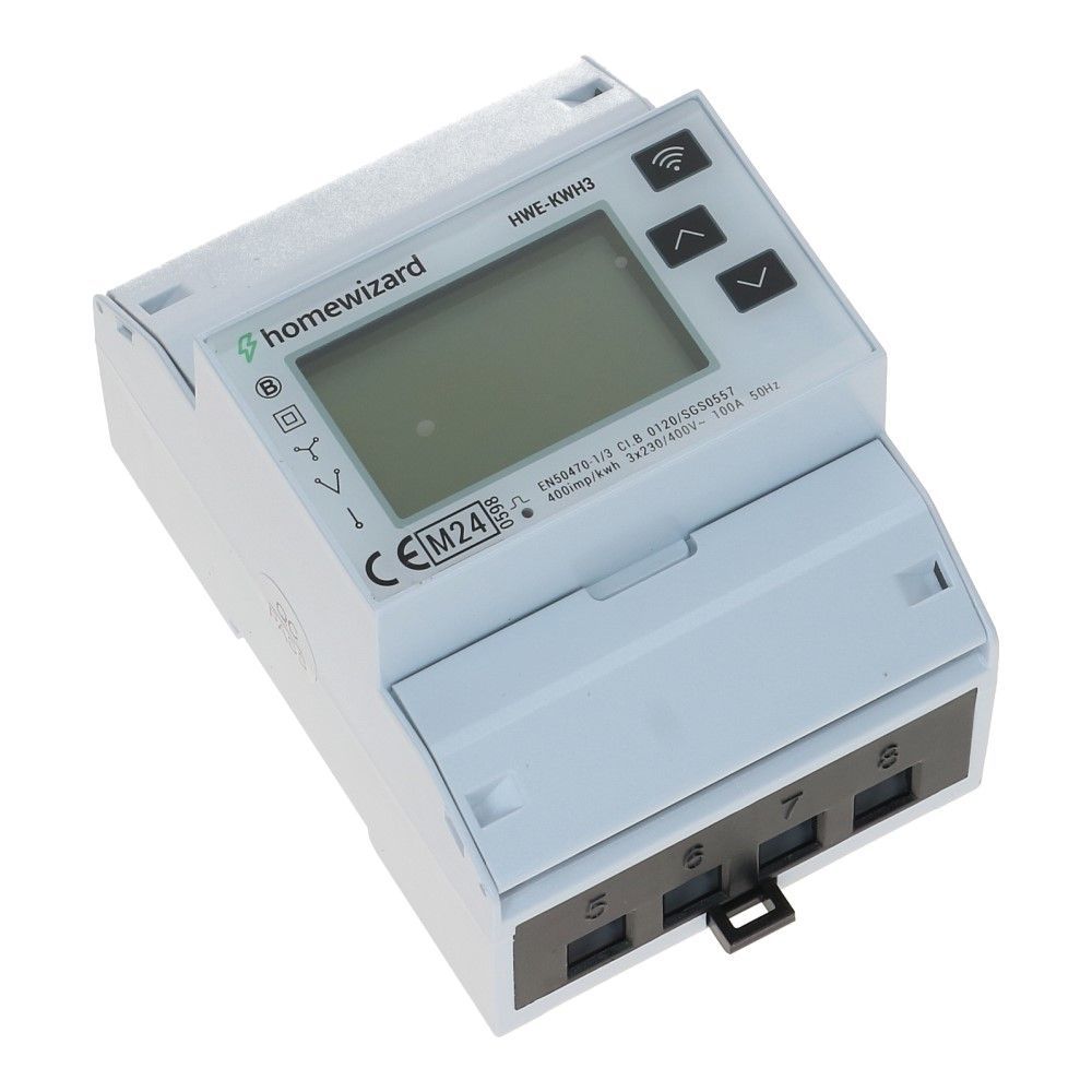 Homewizard kWh meter 3 fase 100A Wifi MID Factureerbaar