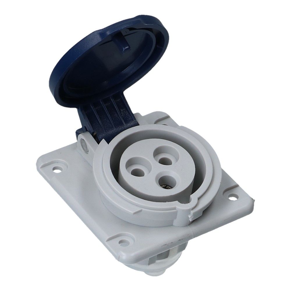 CEE female 3 polig 6H 16A IP54 inbouw wcd 220-240VAC
