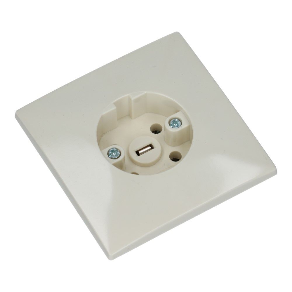 Perilex inbouw WCD 16A vierkant creme