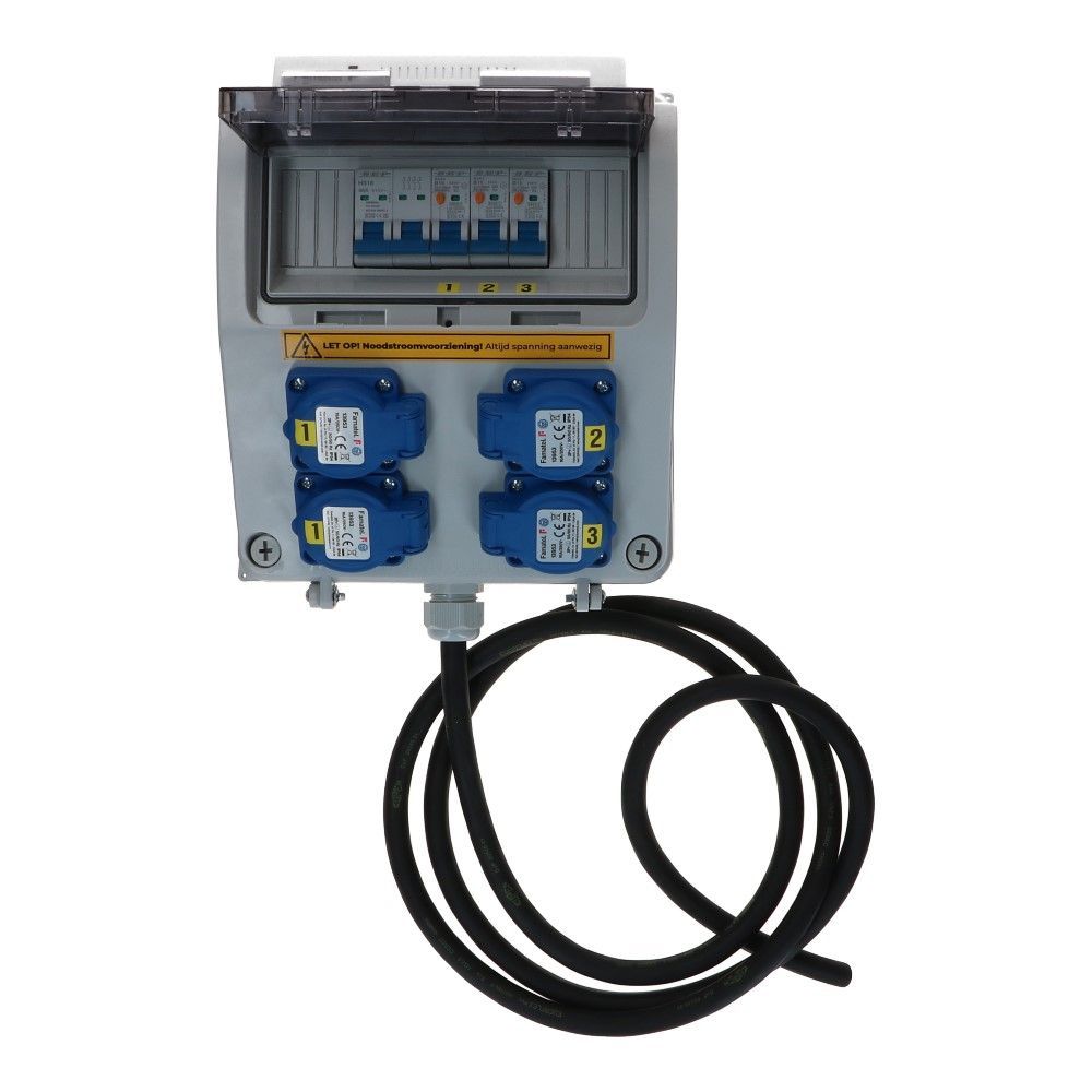 Noodstroom verdeelunit 3 fase IP54 2 meter Noodstroom verdeelunit 3 fase IP54 2 meter