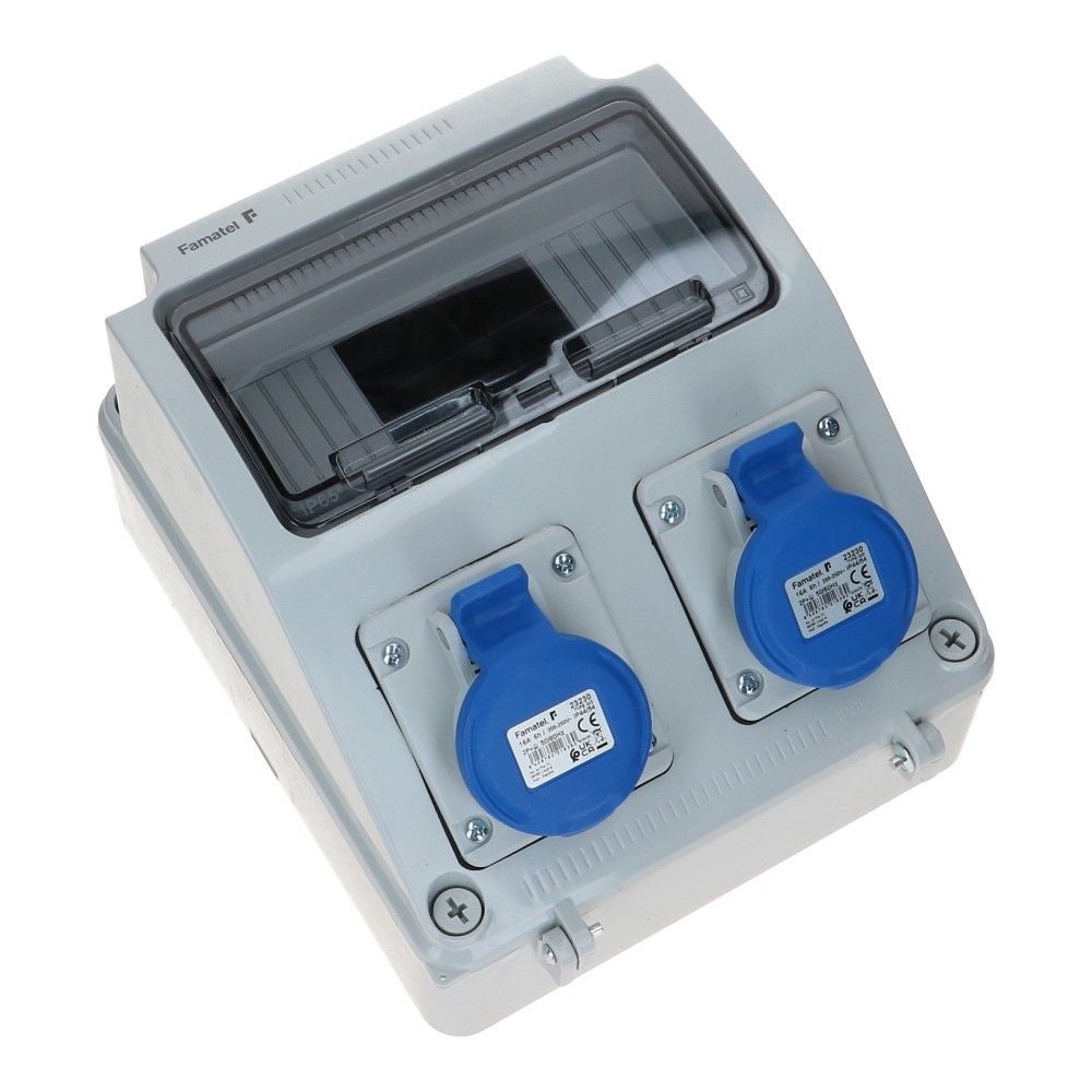 Wandverdeelkast voorbedraad IP54 2x CEE 16A 3p