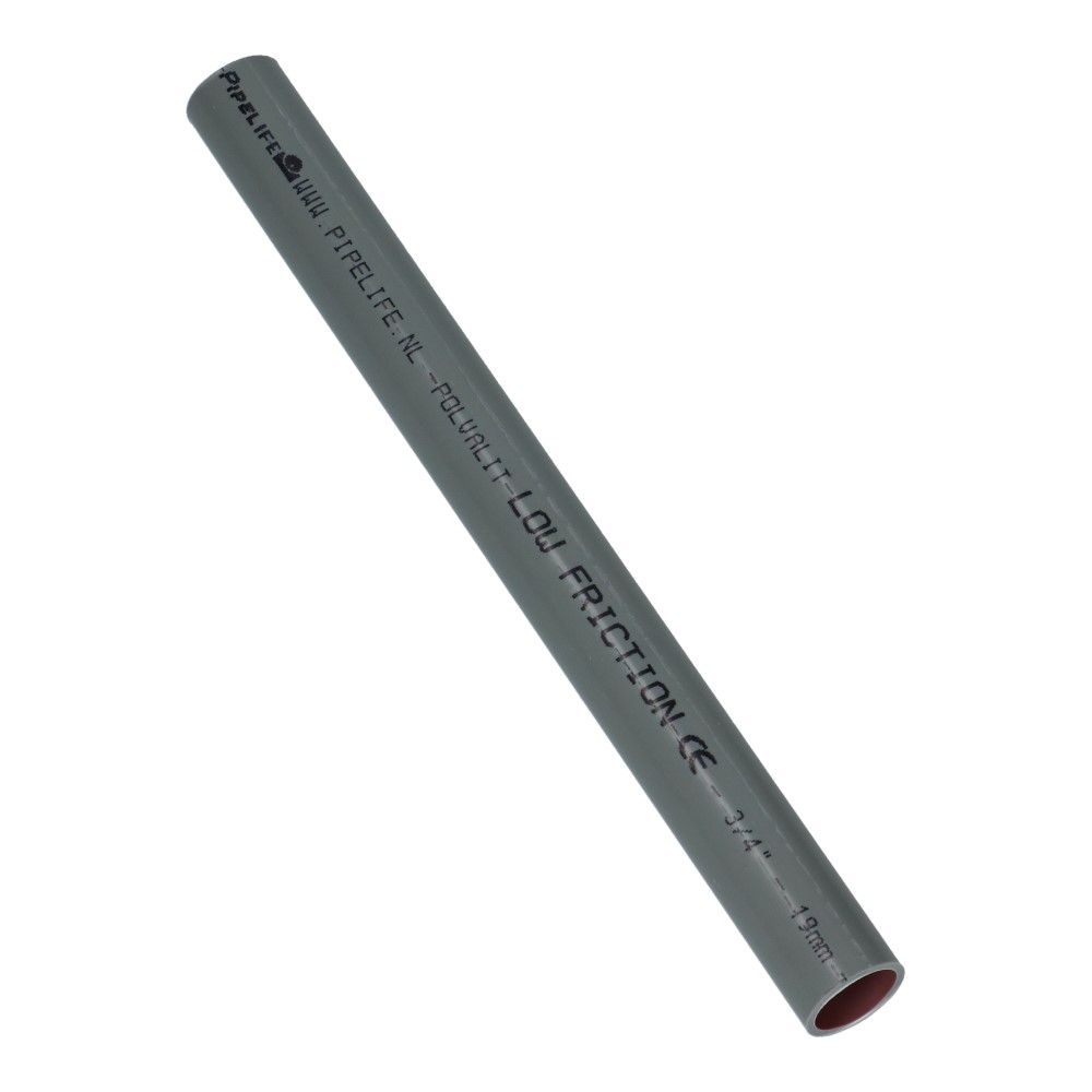 Installatiebuis slagvast hostalit grijs 19mm Polvalit VSV Low Friction lengte 4 - 100 meter