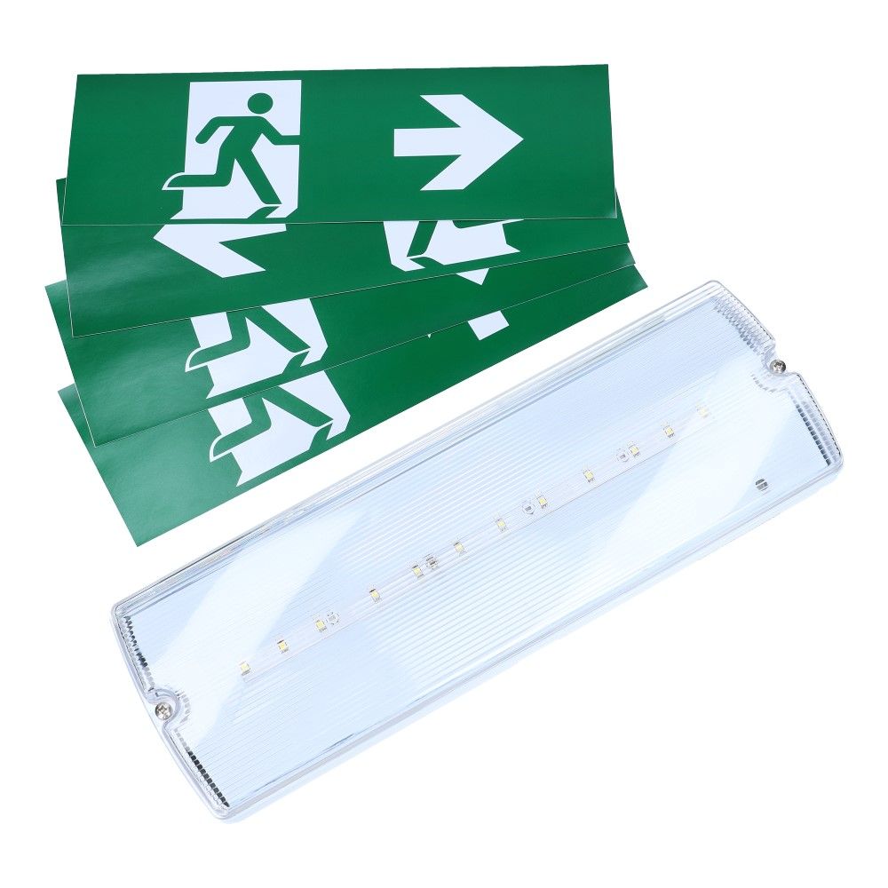 Noodverlichting wand opbouw IP65 LED 185lm met 4 pictogrammen