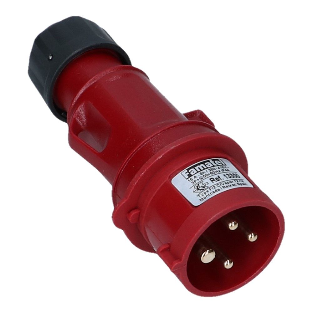 CEE male 4 polig 6H 16A IP44 stekker 380-415VAC