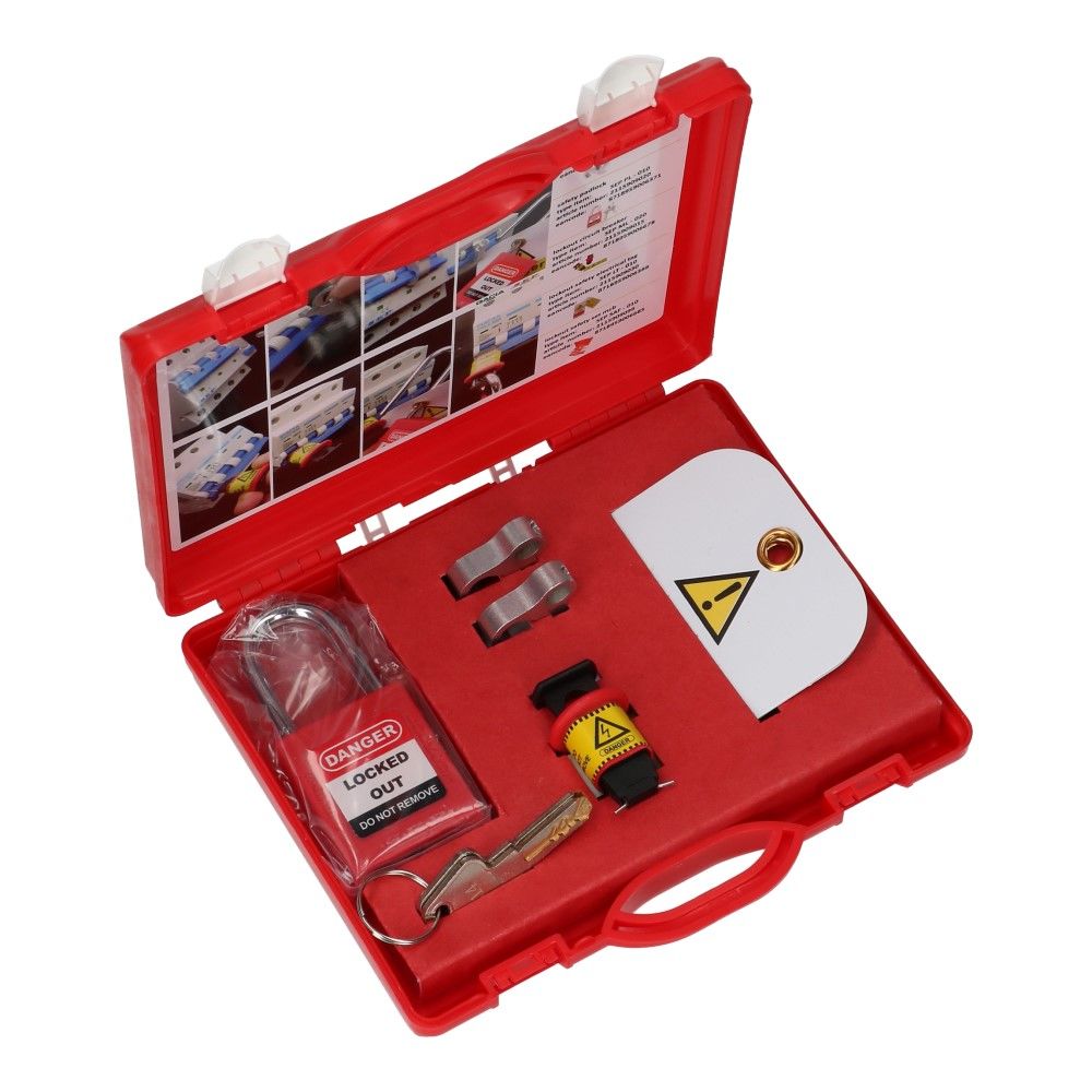 Universeel beveiligingsset voor installatietechniek