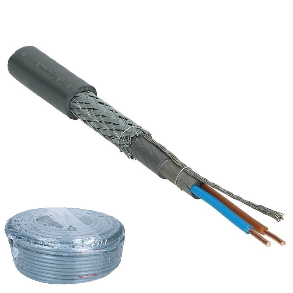 Grondkabel VO-YMvKas 2x2.5mm² Dca-s2,d2,a3 - 100 meter