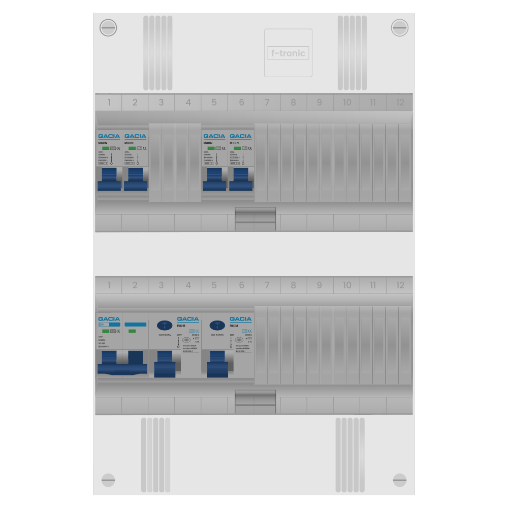 Groepenkast PV-ready 63A 1 fase 4 groepen