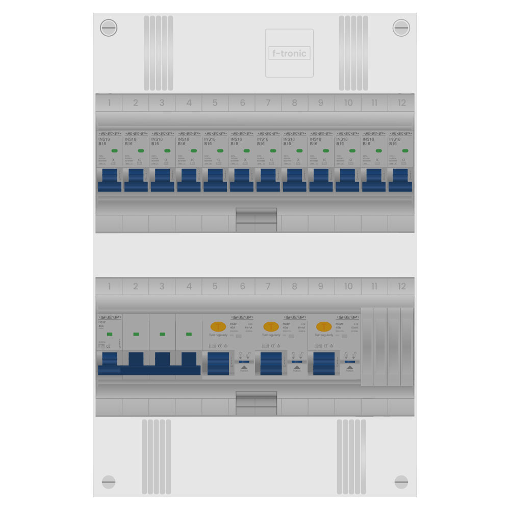 SEP Pro Groepenkast 63A 3 fase 12 groepen SEP Pro Groepenkast 63A 3 fase 12 groepen