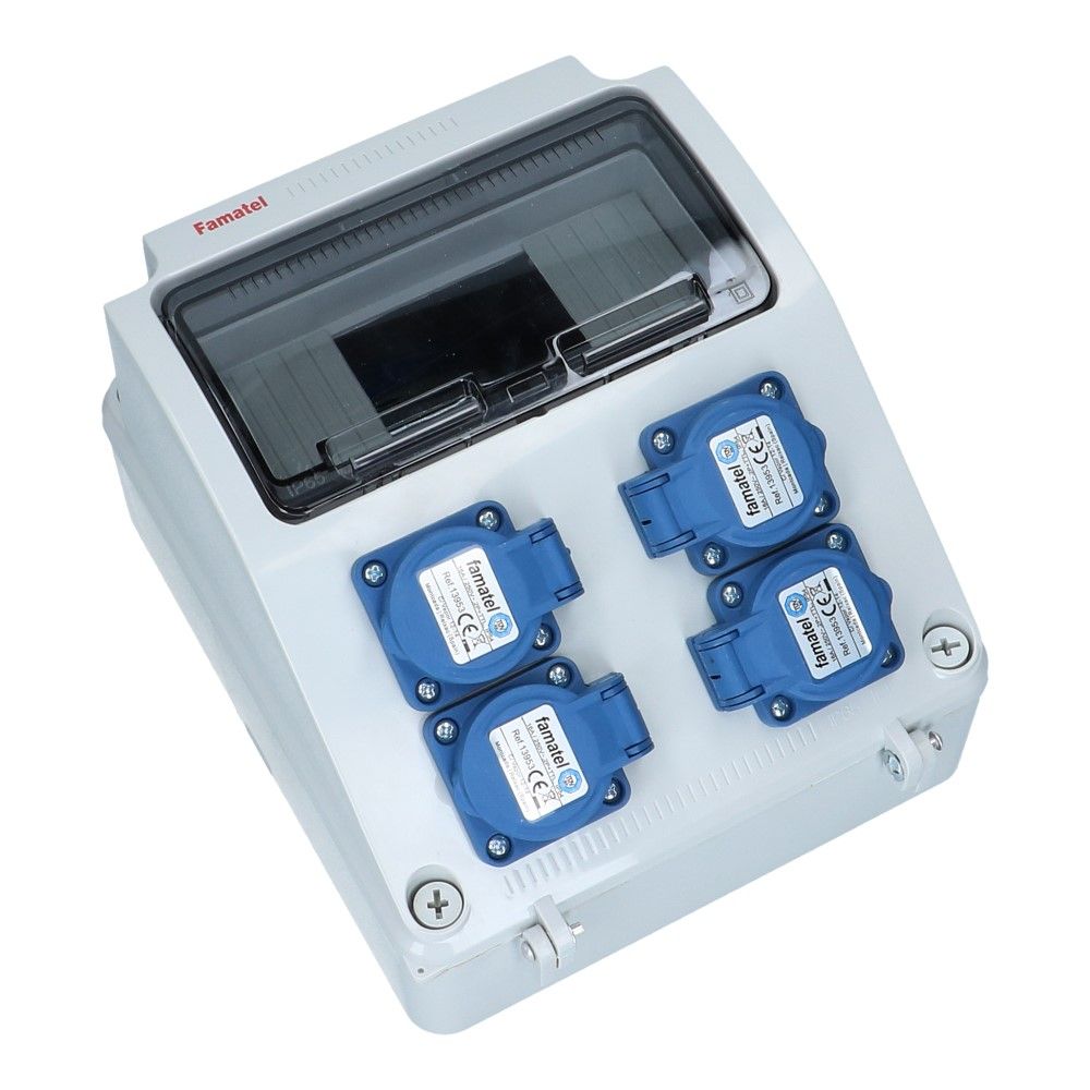 Wandverdeelkast voorbedraad IP54 4x schuko