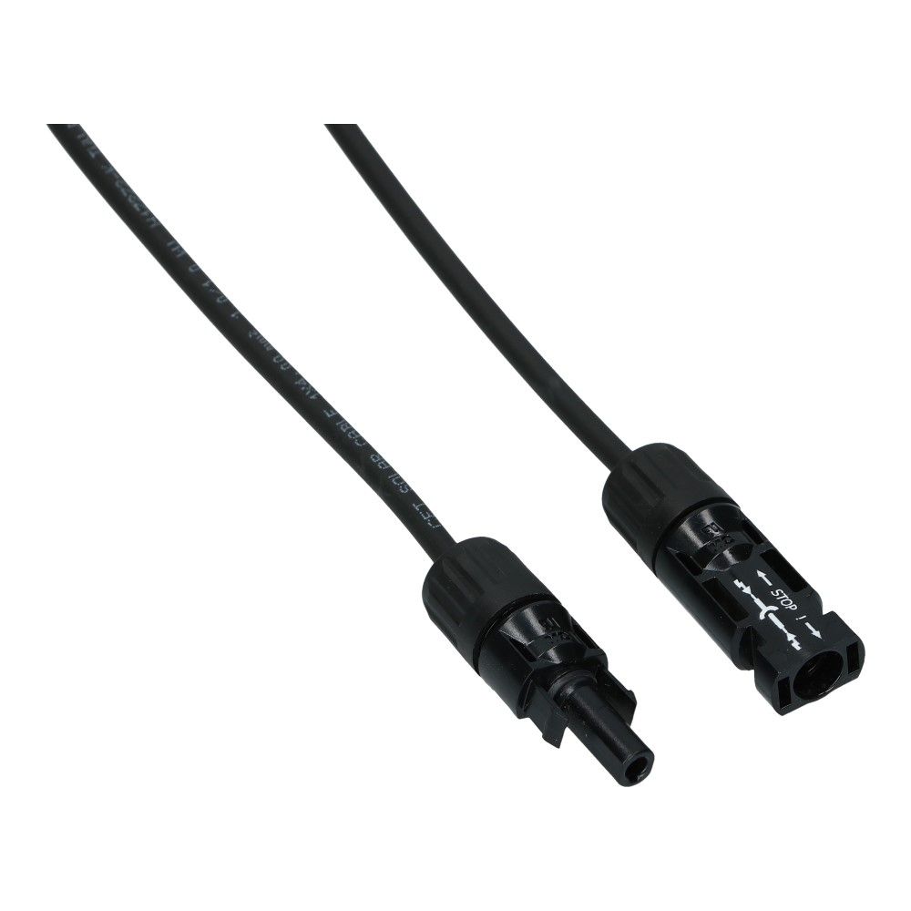 Solarkabel 1 meter MC4 4mm² zwart
