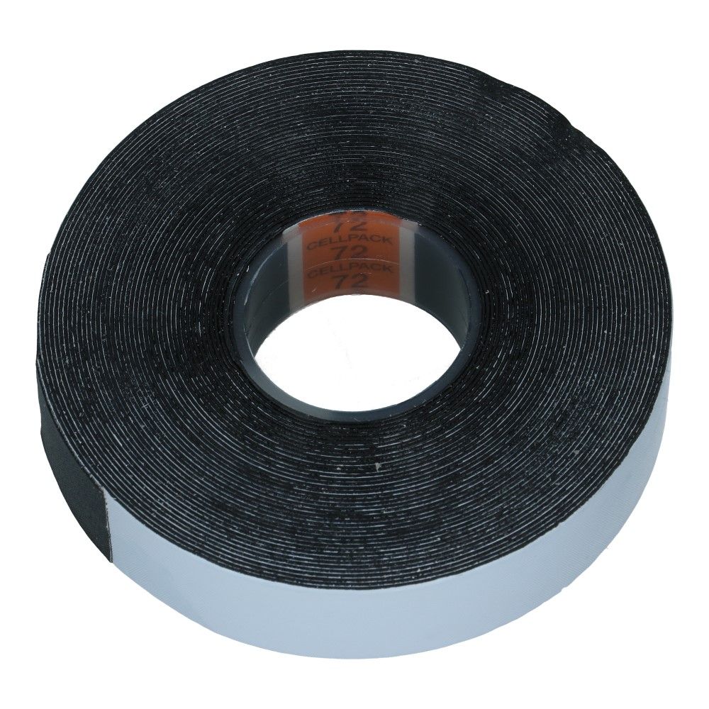 Vulkaniserende tape zwart 25mm - 10 meter