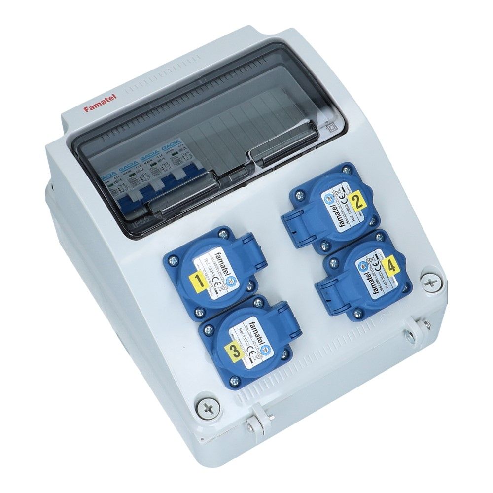 Wandverdeelkast IP54 beveiligd: 4x schuko