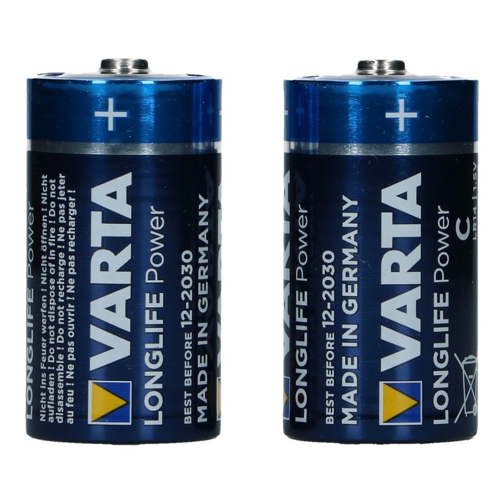 C Varta batterij LR14 1.5V Longlife Power 2 stuks C Varta batterij LR14 1.5V Longlife Power 2 stuks