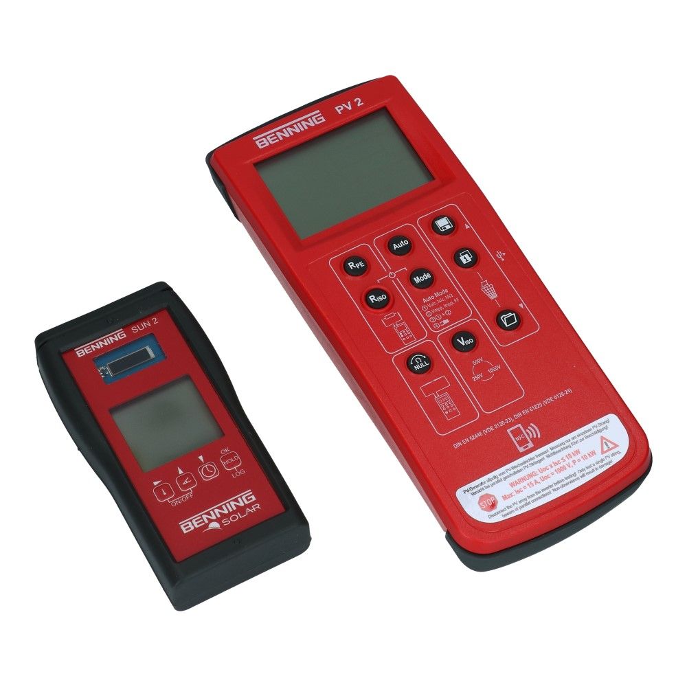 PV installatietester set PV 2 en karakteristiek curve meettoestel