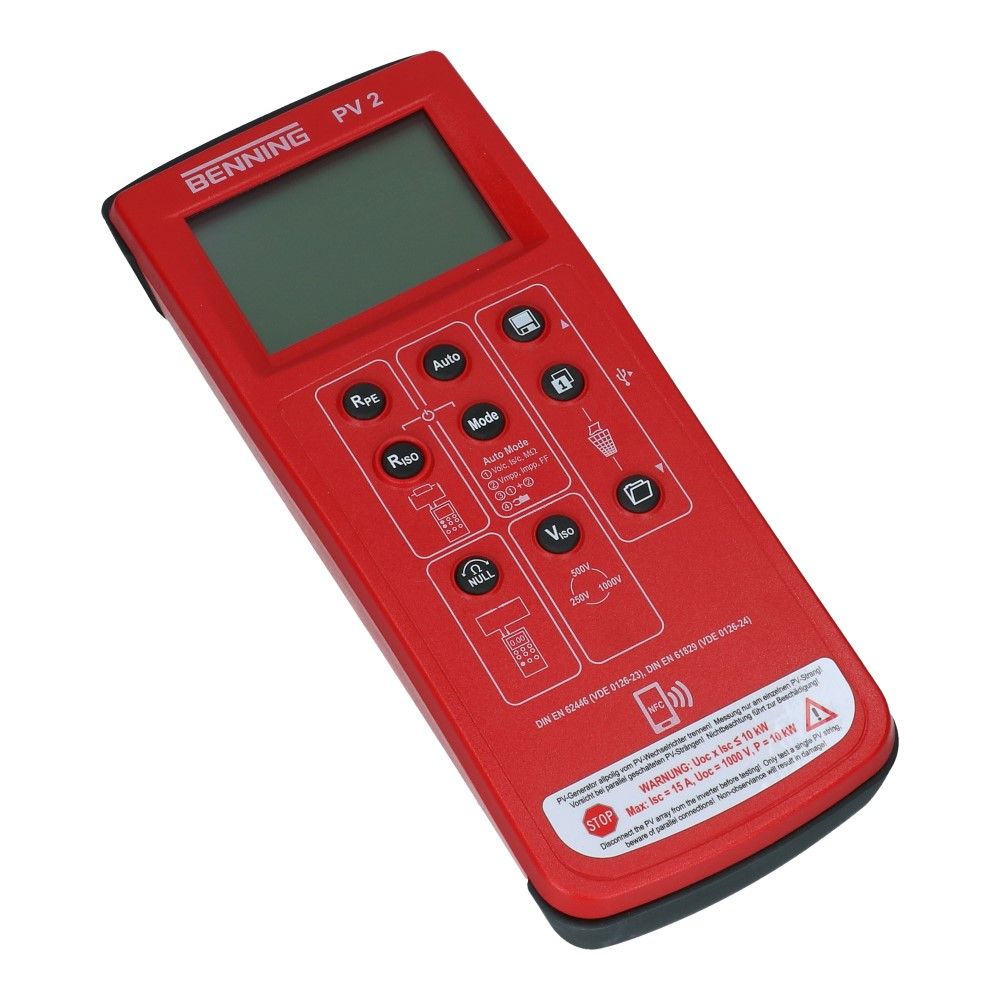 PV installatietester PV 2 en karakteristiek curve meettoestel