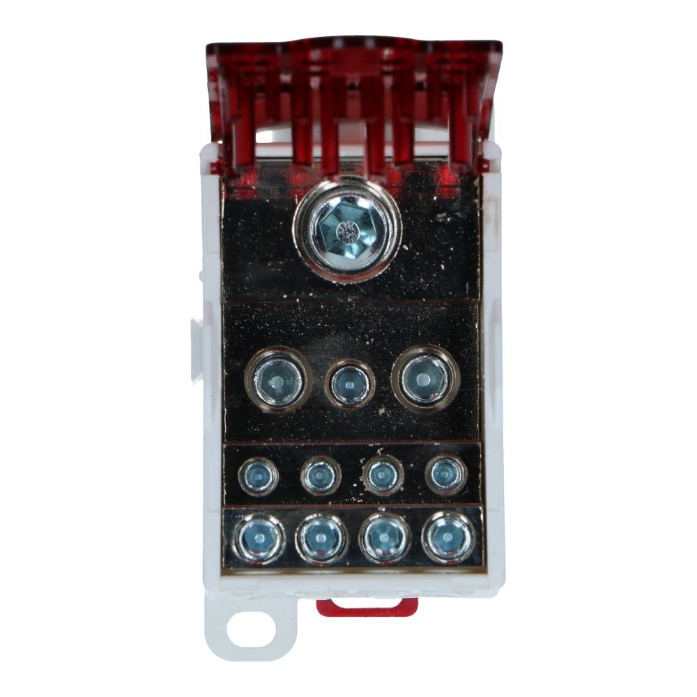 Aftakklem PDB 400A 1x185mm² - 2x35mm² 5x16mm² 4x10mm² 24.5kA Aftakklem PDB 400A 1x185mm² - 2x35mm² 5x16mm² 4x10mm² 24.5kA