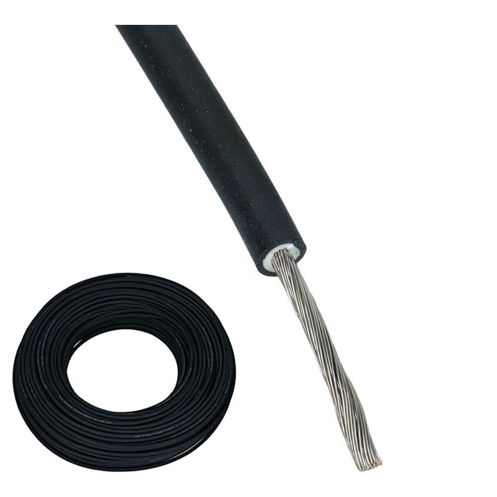 Solarkabel H1Z2Z2-K 6mm² zwart Eucasolar TÜV Eca - 100 meter